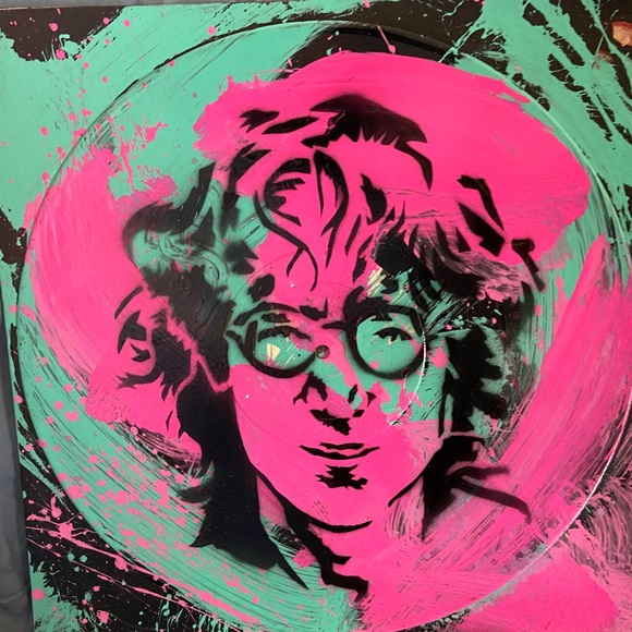 John Lennon original art on vinyl